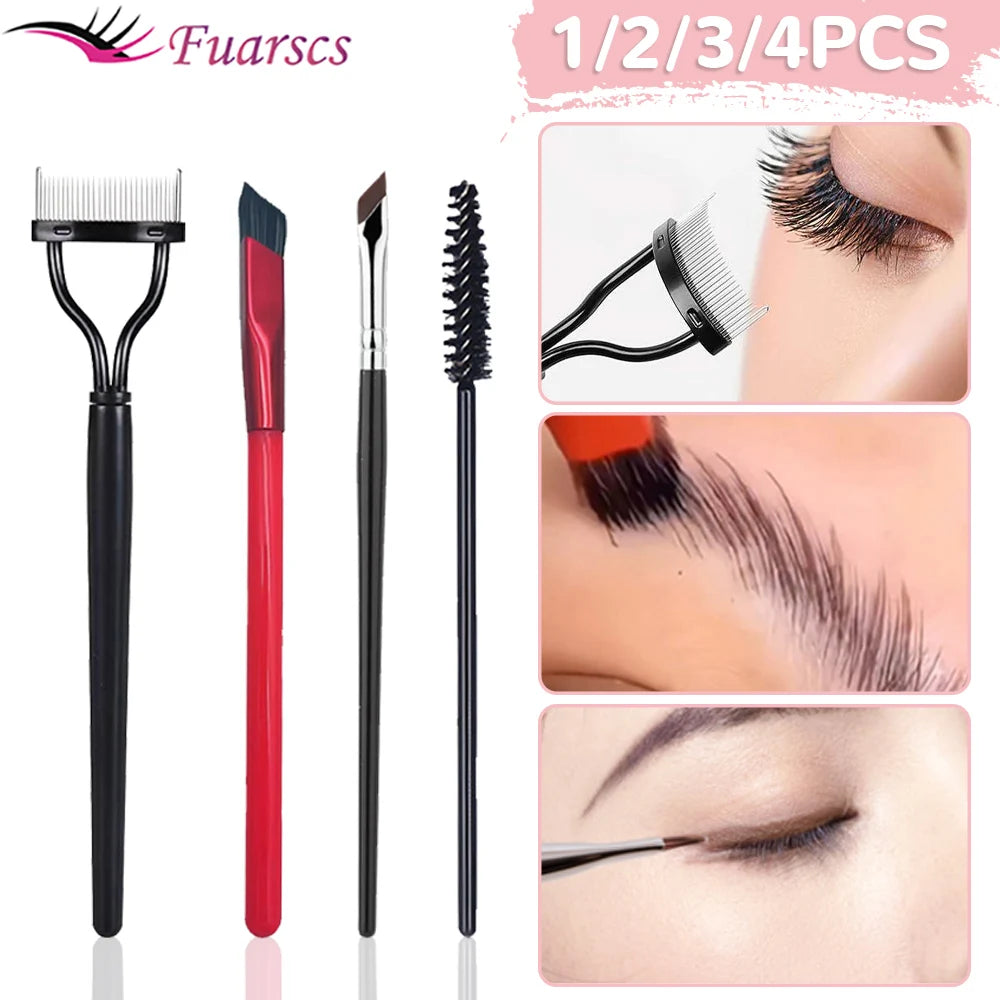 NEW Eyelash Curler Eyelash Separator Foldable Metal Eyelash Brush Comb Blade Eyeliner Brush Eye Cosmetic Eyelashes Tools