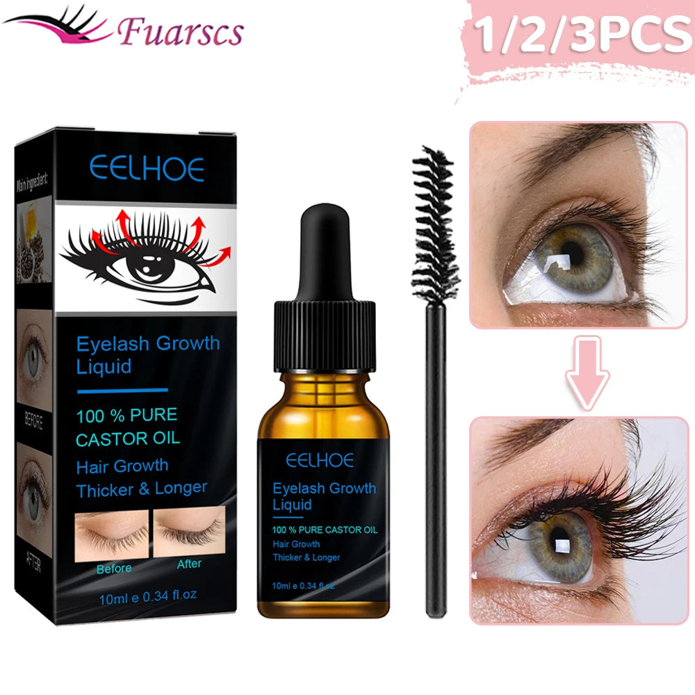 Natural Eyelash Growth Serum 7 Days Fast Eyelashes Enhancer Longer Thicker Fuller Lashes Eyebrows Lift Eye Care Products Makeup